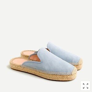 J. Crew Suede Espadrille Slip-on Mules Slate (Blue)